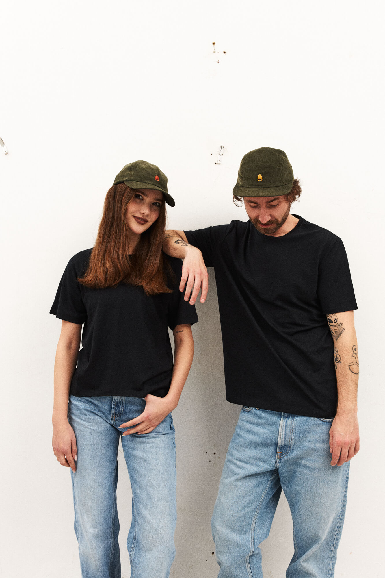 women's men's black merino wool t-shirt